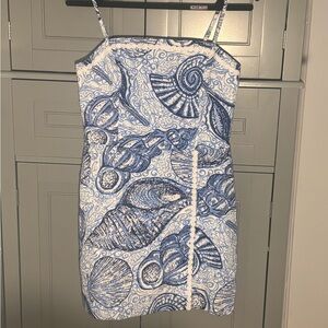 Lilly Pulitzer JESSE Romper, Blue and White, Size 4